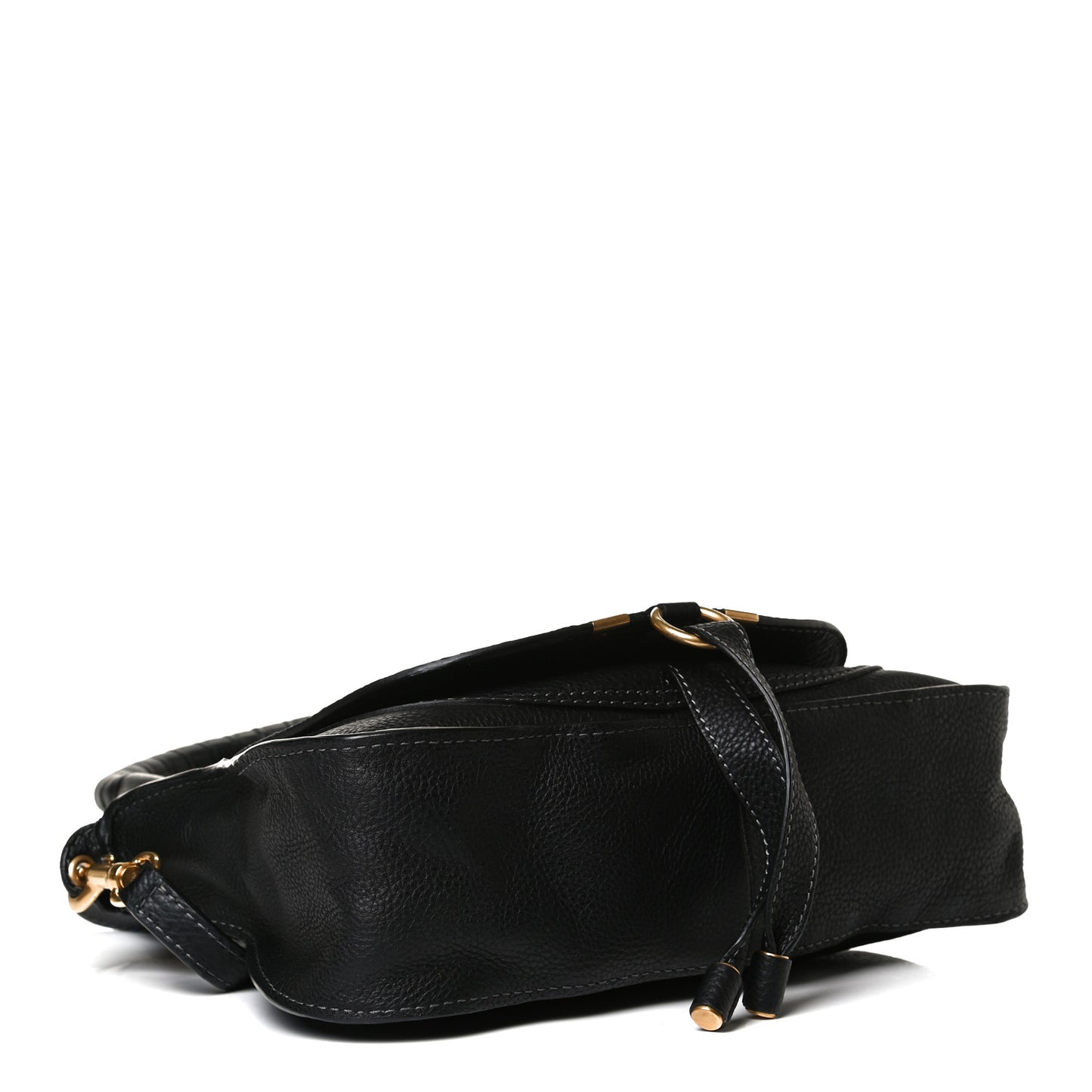 Calfskin Small Marcie Satchel Black