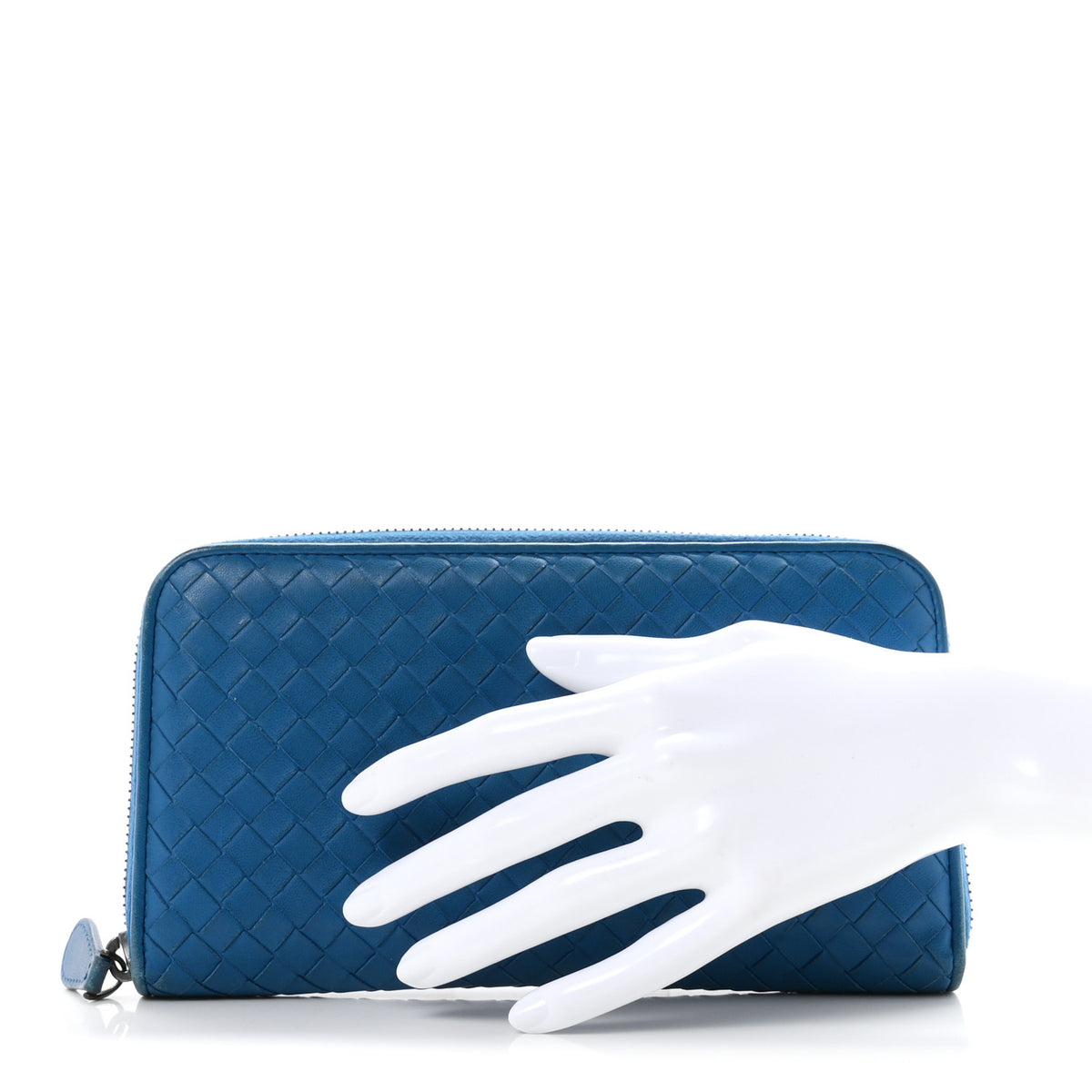 Bottega Veneta Nappa Intrecciato Zip Around Wallet Thunder 2 of 7