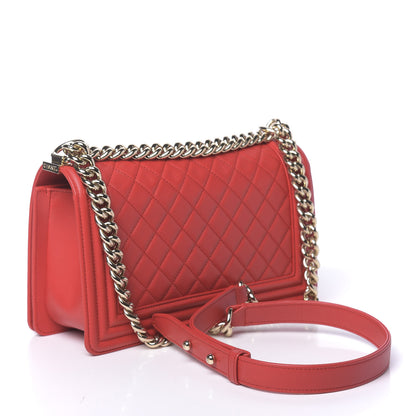 Chanel Lambskin Quilted Medium Boy Flap Red 3 of 13
