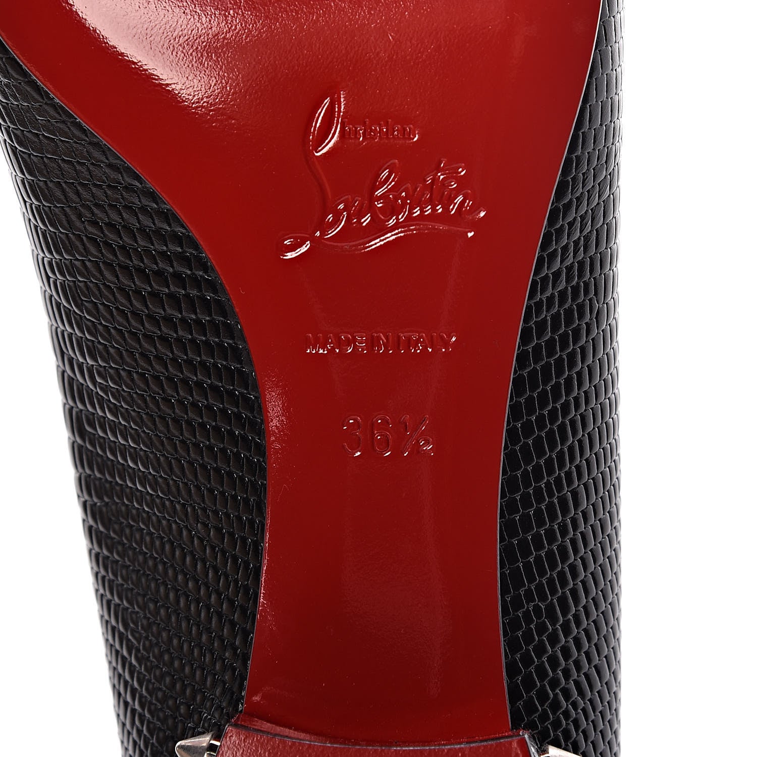 Christian Louboutin Nappa Spiked Hall Flats 36.5 Black 6 of 8
