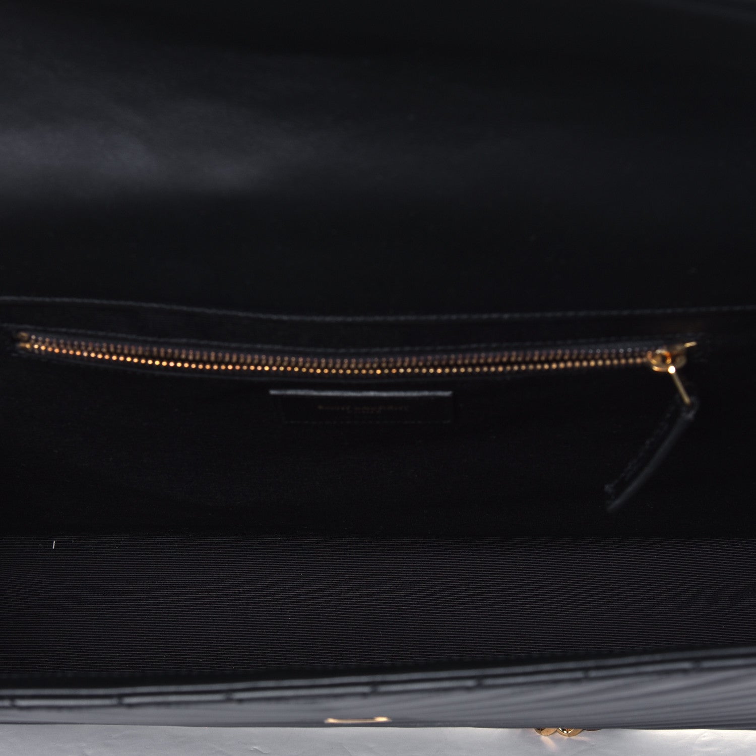 Saint Laurent Smooth Calfskin Matelasse Chevron Large Monogram Satchel Black 4 of 5
