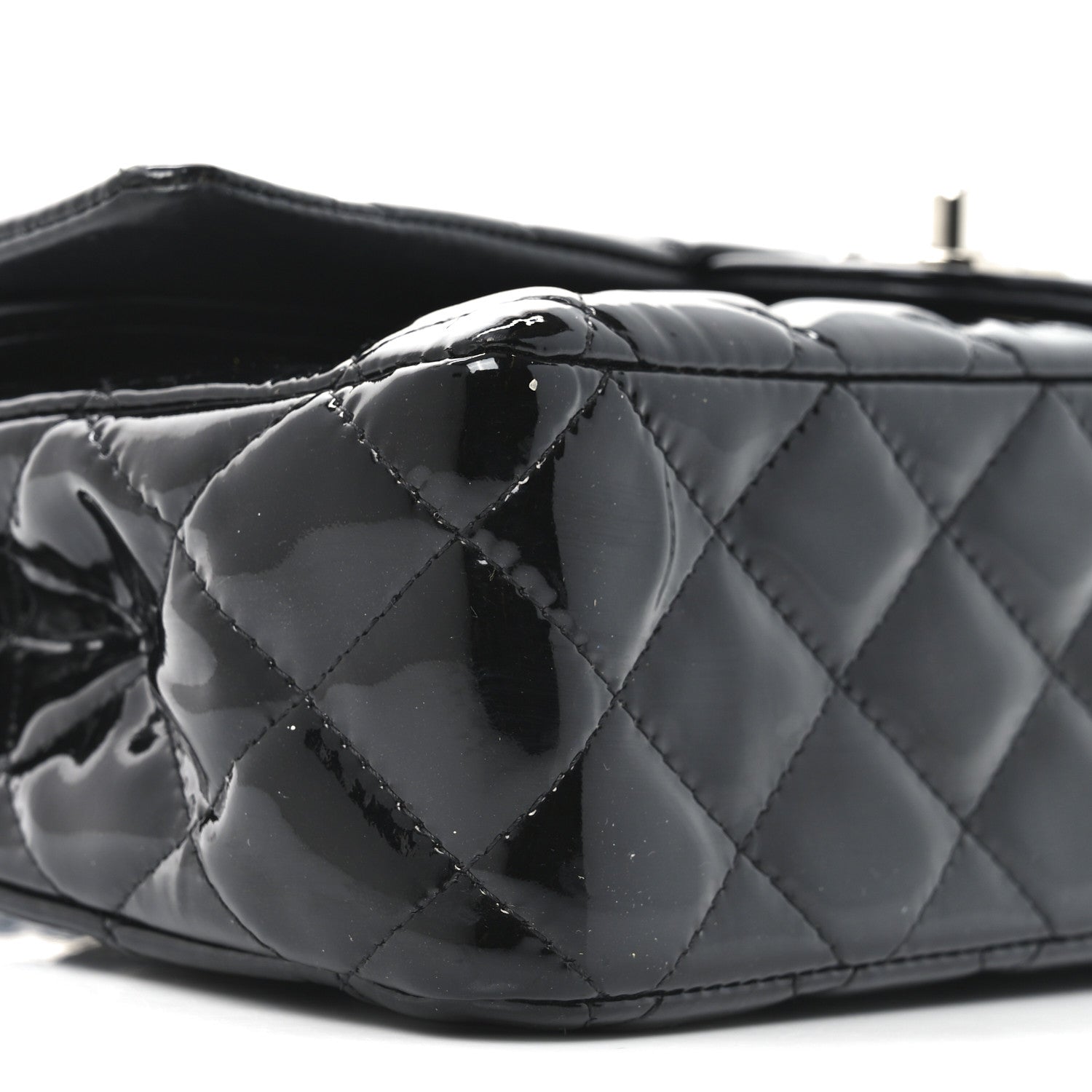 Chanel Patent Quilted Medium Double Flap Black 9 of 11