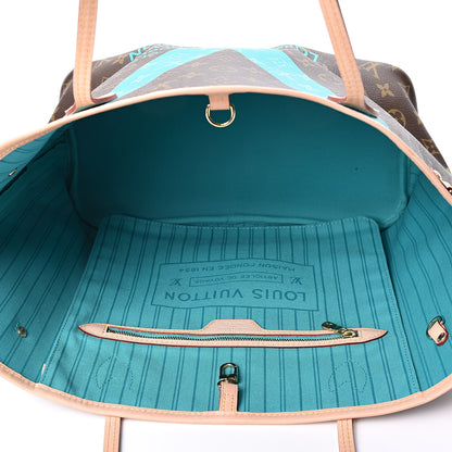 Louis Vuitton Monogram V Neverfull MM Turquoise 4 of 9