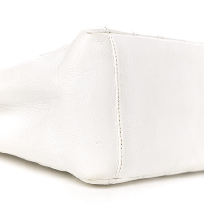 Chanel Caviar Quilted Grand Shopping Tote GST White 16 of 18