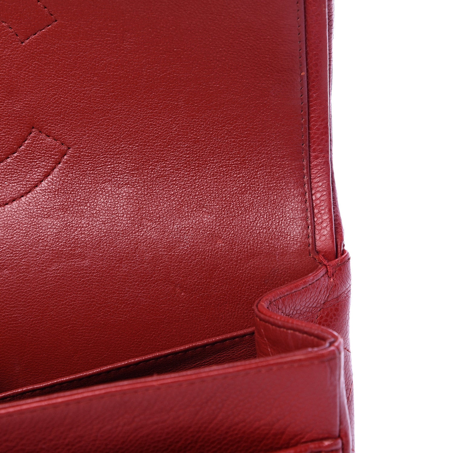 Chanel Caviar Quilted Jumbo Double Flap Red 7 of 10