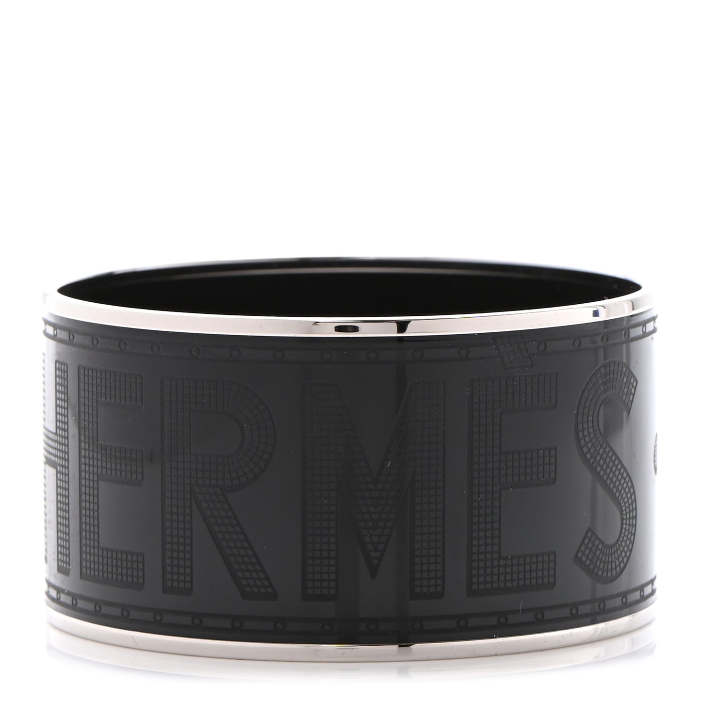 Enamel Printed Sellier Extra Wide Bracelet 65 Black