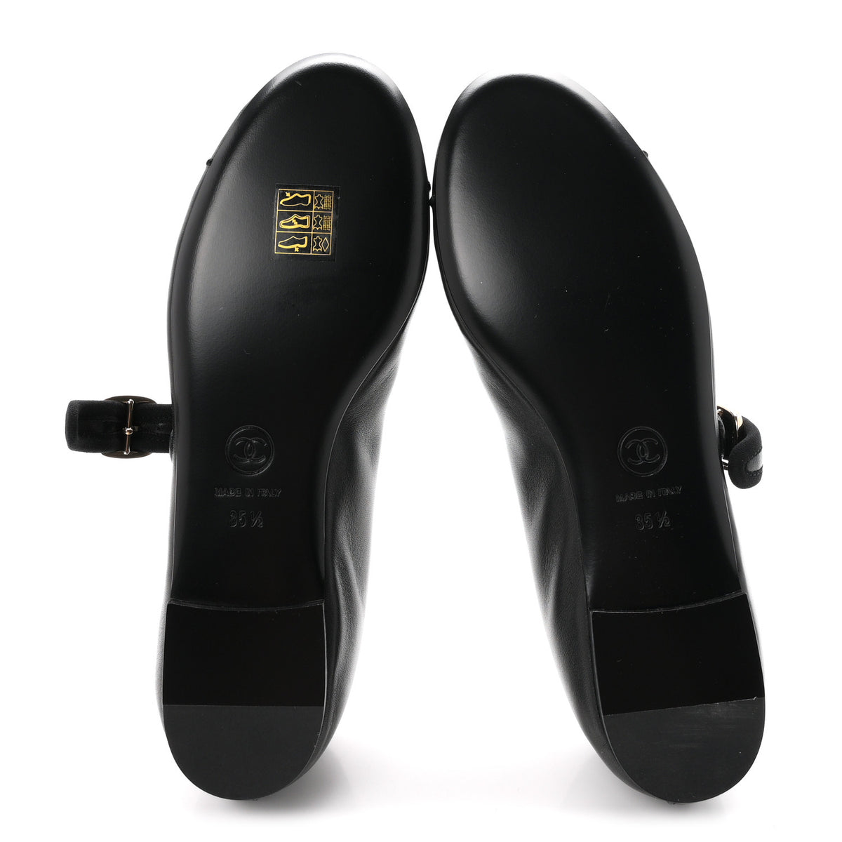 Lambskin Mary Jane Flats 35.5 Black