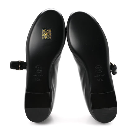 Chanel Lambskin Mary Jane Flats 35.5 Black 6 of 10