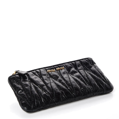 Miu Miu Nappa Matelasse Lux Pouch Black 5 of 11
