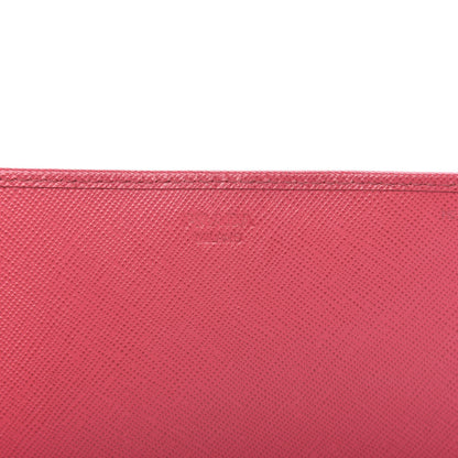 Prada Saffiano Fiocco Bow Flap Wallet Peonia 8 of 10