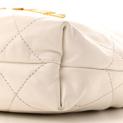 Chanel Shiny Calfskin Quilted Mini Chanel 22 White 10 of 13