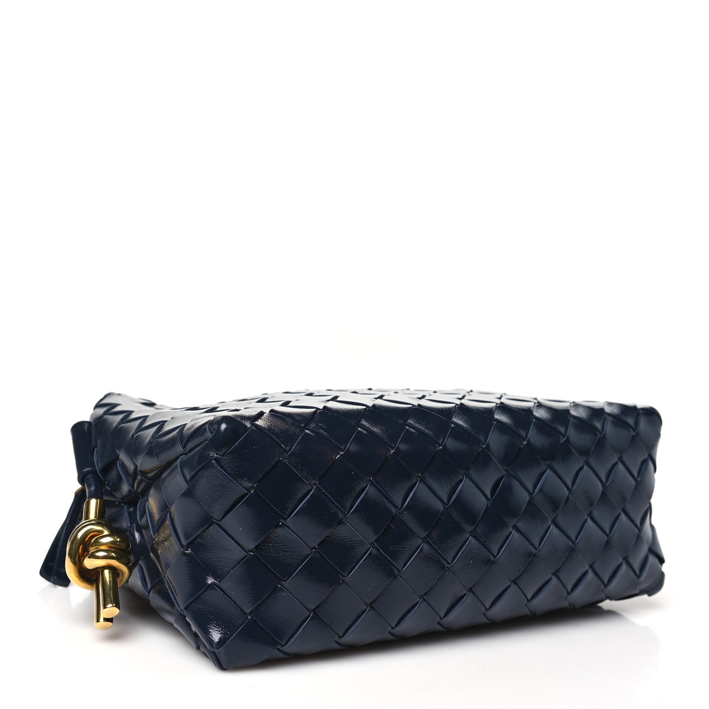 Polished Nappa Intrecciato Knot Small Loop Camera Bag Space