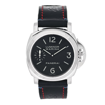 Panerai Stainless Steel Calfskin 44mm Luminor Marina Manual Winding Watch Black PAM00111 1 of 6