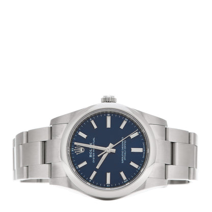 Rolex Stainless Steel 34mm Oyster Perpetual Watch Bright Blue 124200 2 of 5