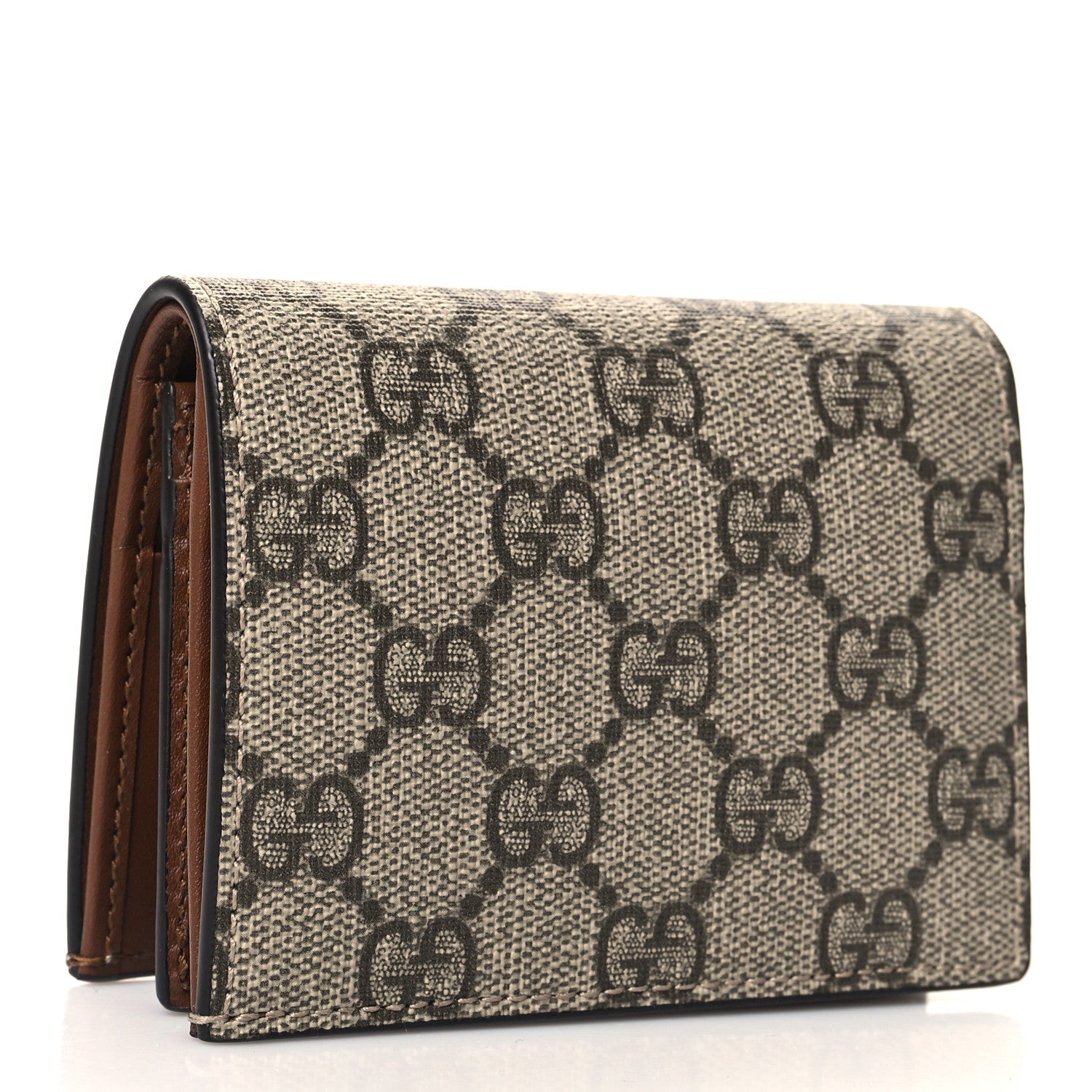 Gucci GG Supreme Monogram Card Case Beige 3 of 9