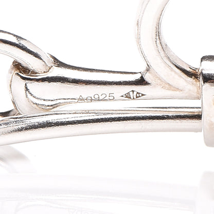 Hermes Sterling Silver Mors De Bride Earrings 4 of 6