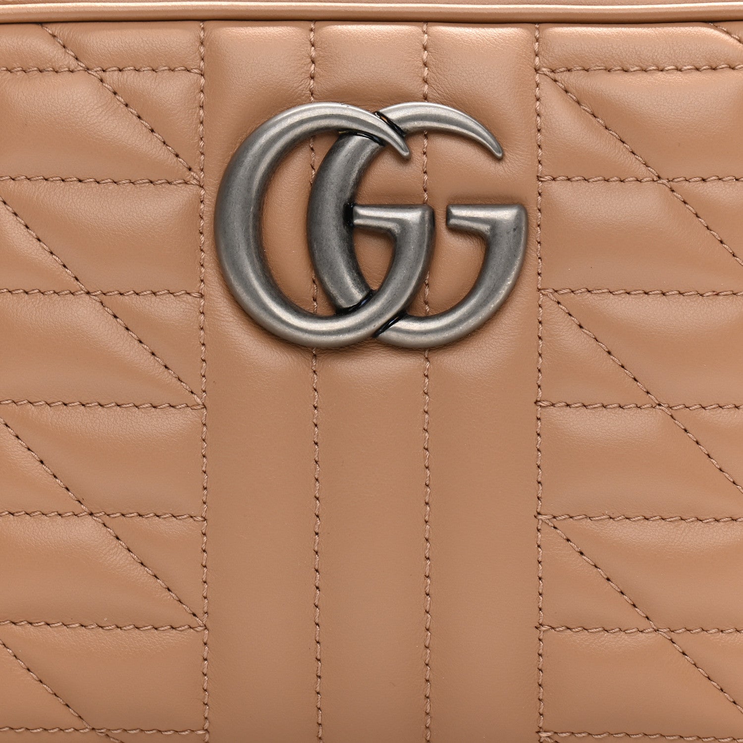 Gucci Calfskin Matelasse Aria Small GG Marmont Chain Shoulder Bag Camelia 8 of 11