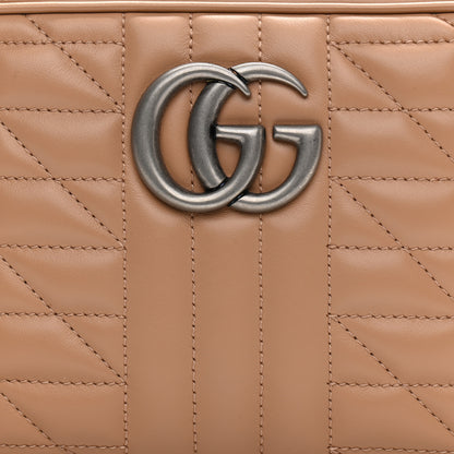 Gucci Calfskin Matelasse Aria Small GG Marmont Chain Shoulder Bag Camelia 8 of 11