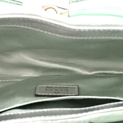 Gucci Iridescent Nappa Vertical Matelasse Medium Maxi Horsebit Chain Shoulder Bag Iridescent Salvy Green 5 of 12