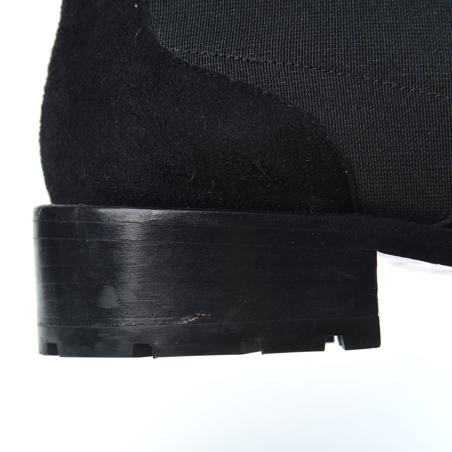 Suede Womens Rockstud Beatle Chelsea 20mm Ankle Boots 38 Black