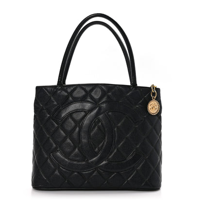 Chanel Caviar Quilted Medallion Tote Black 1 of 9