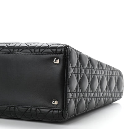 Christian Dior Lambskin Cannage Large Lady Dior Black 10 of 13