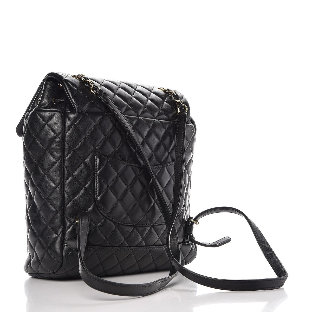 Lambskin Quilted Large Urban Spirit Backpack Black