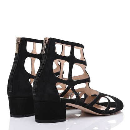Jimmy Choo Suede Ren 35 Sandals 38 Black 4 of 13