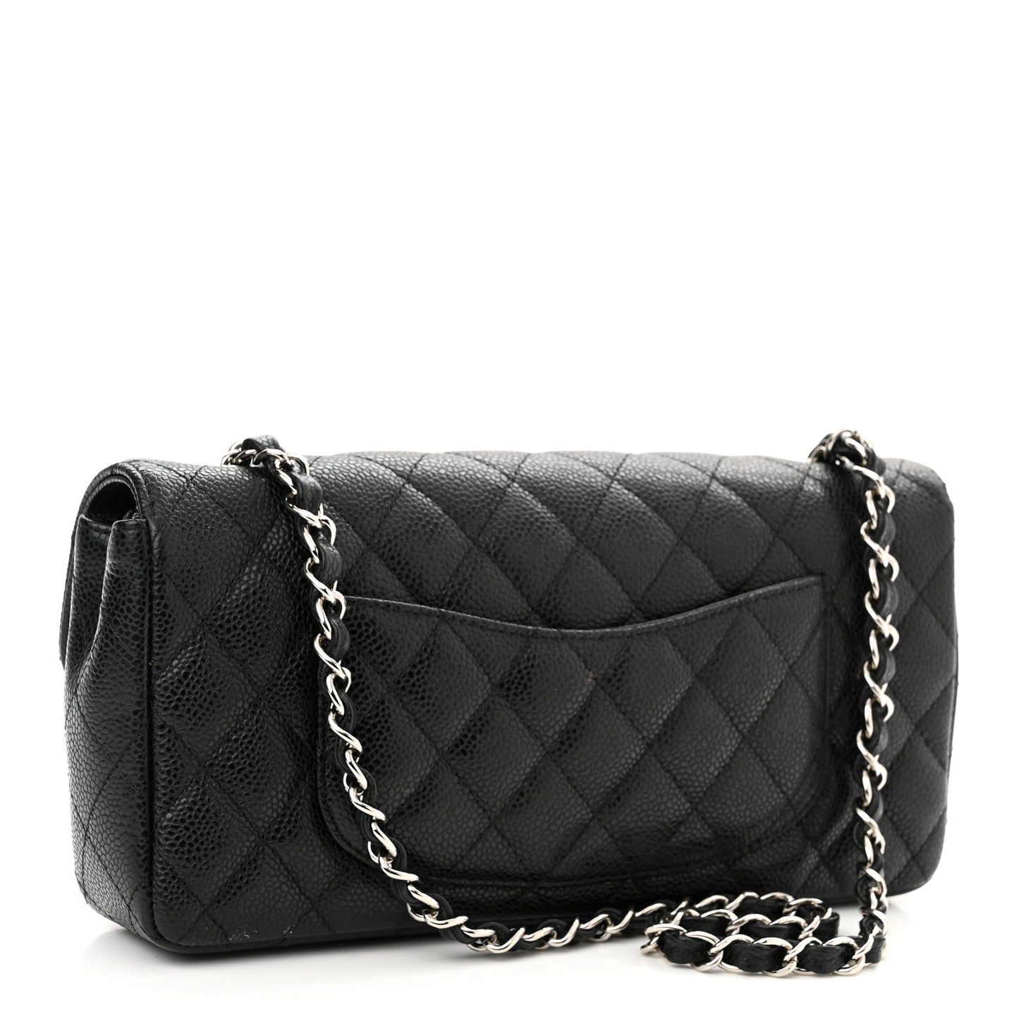 Caviar Quilted East West Flap Black