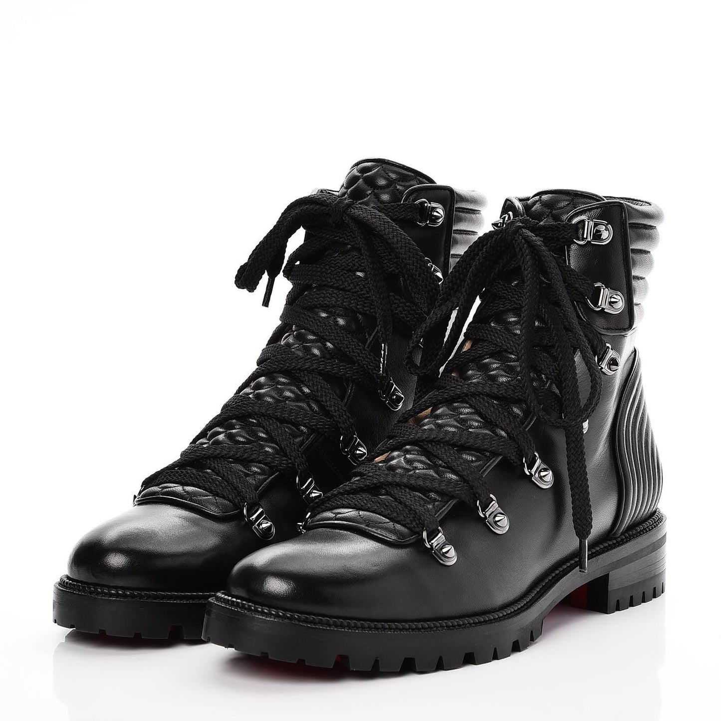 Shiny Nappa Mad Flat Boots 41 Black