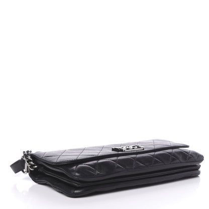 Chanel Lambskin Quilted Soft Boy Flap Black 4 of 14
