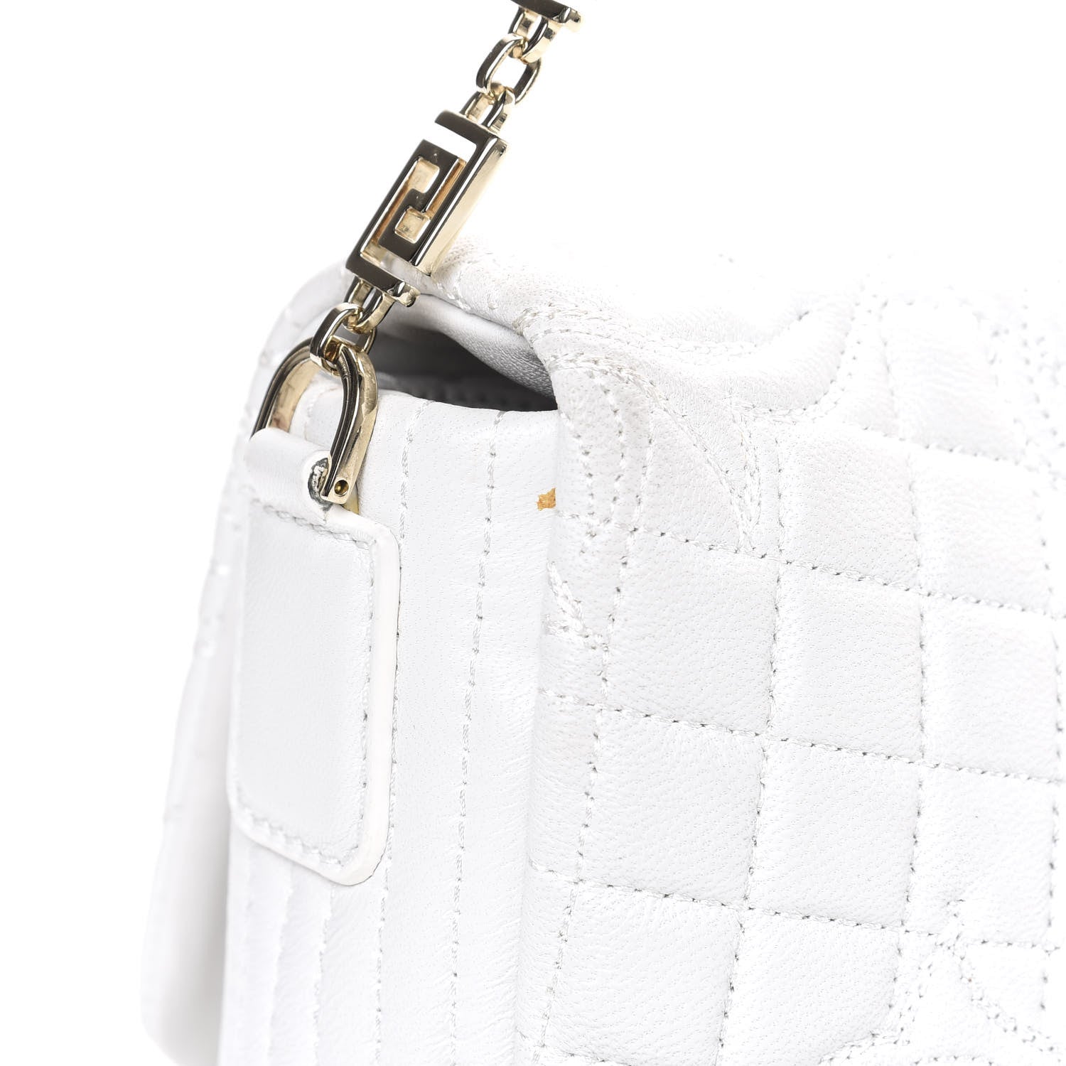 Versace Nappa Barocco Quilted Vanitas Medea Shoulder Bag White 9 of 10