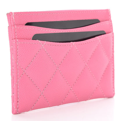 Chanel Caviar Quilted Card Holder Pink 3 of 11