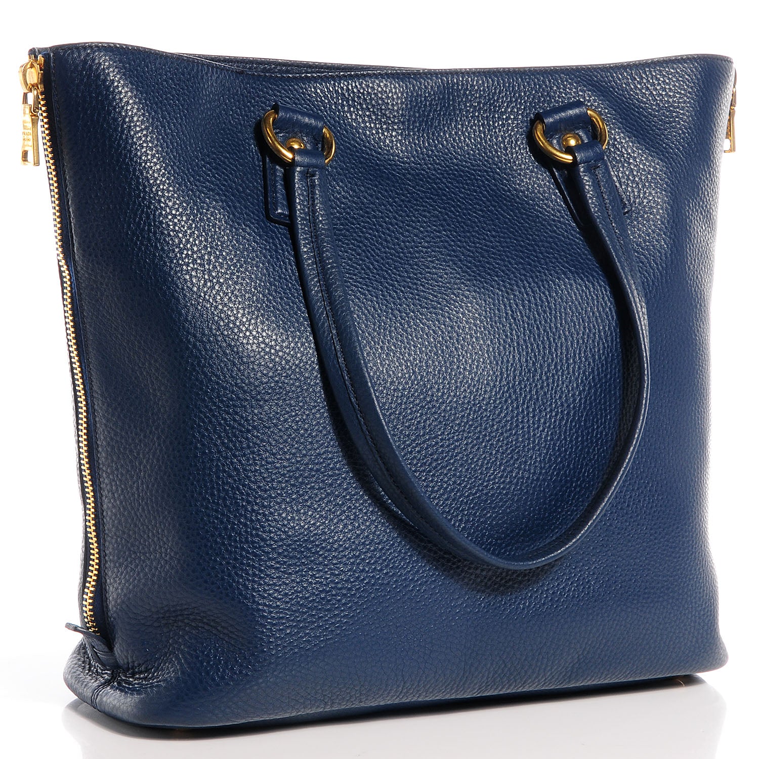 Prada Cervo Deerskin Zipper Detail Tote Bleuette 4 of 11