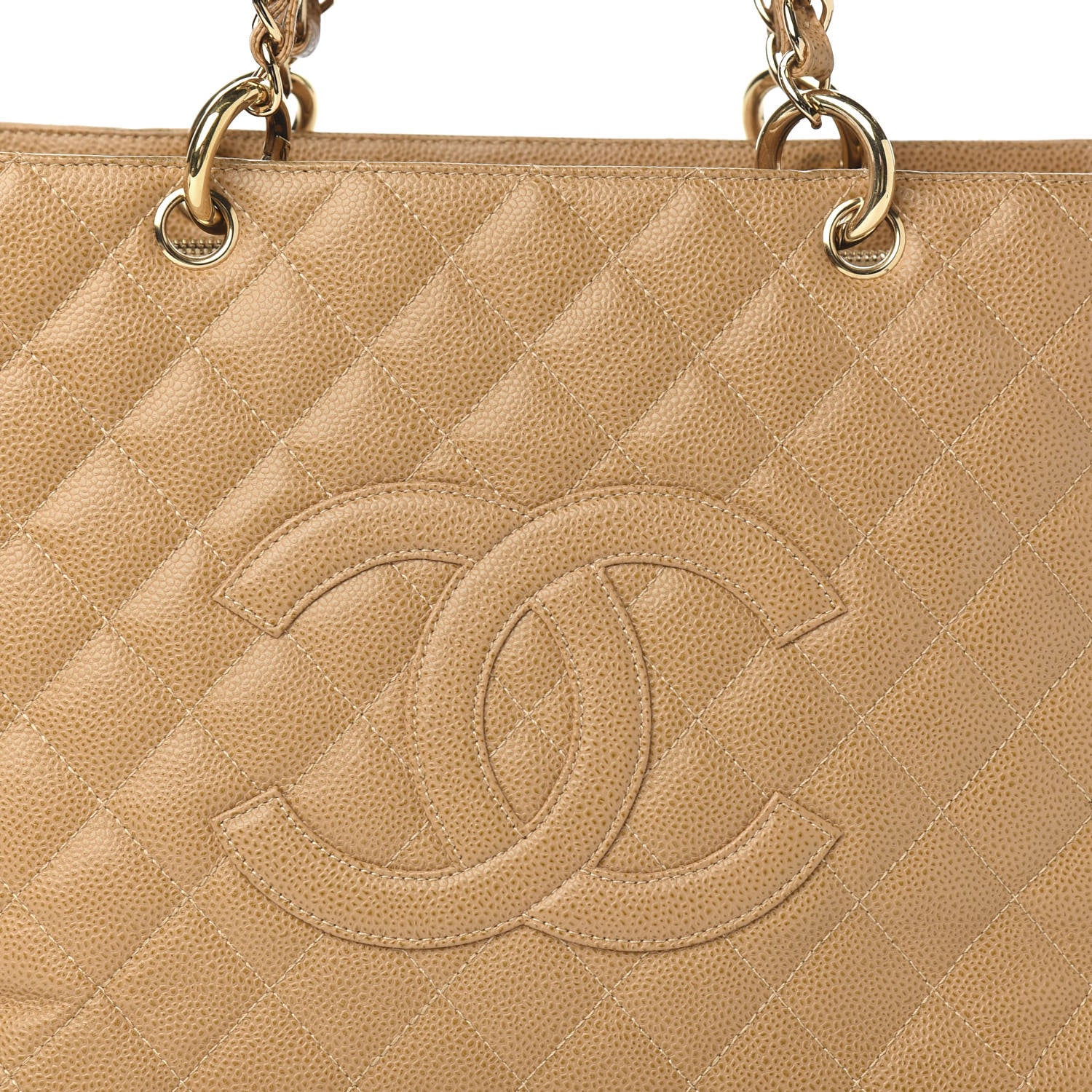 Chanel Caviar Quilted Grand Shopping Tote GST Beige 11 of 11