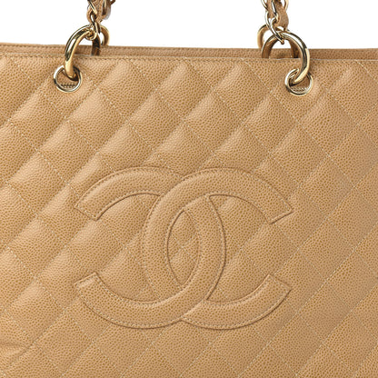 Chanel Caviar Quilted Grand Shopping Tote GST Beige 11 of 11