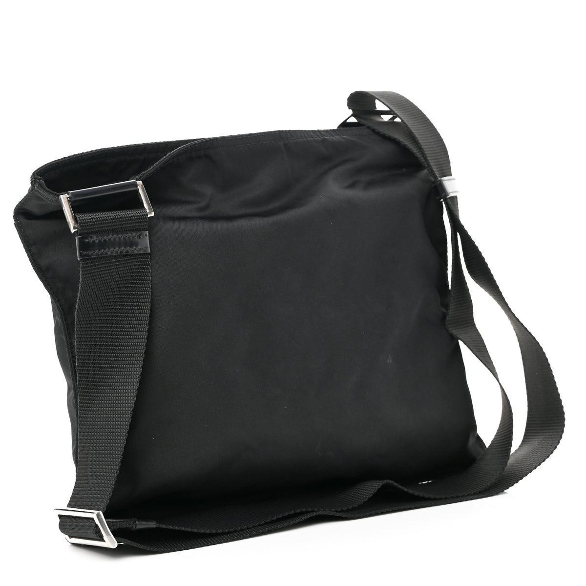 Prada Nylon Vela Flat Messenger Bag Black 3 of 10