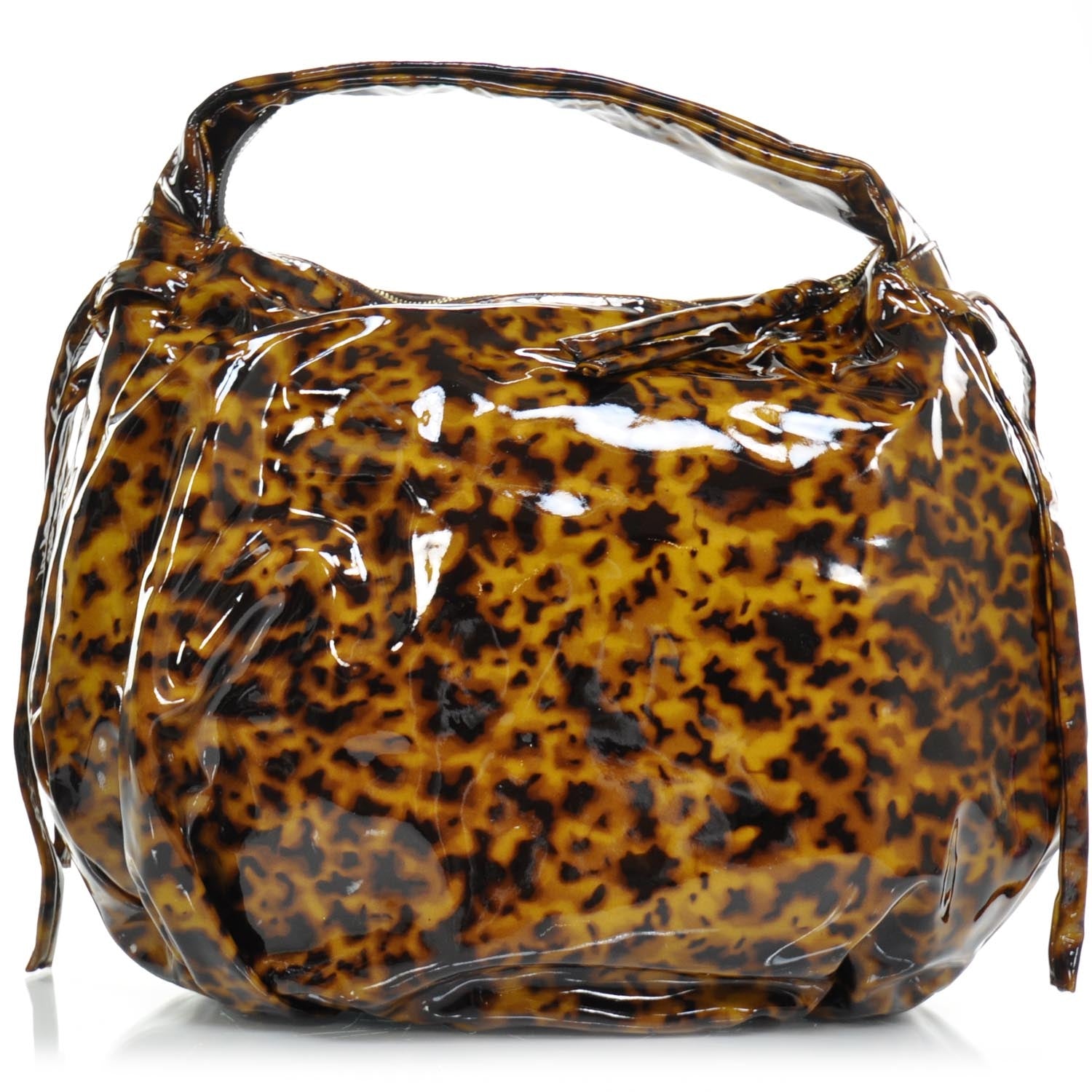 Gucci Patent Tortoise Shell Medium Hysteria Hobo 8 of 12