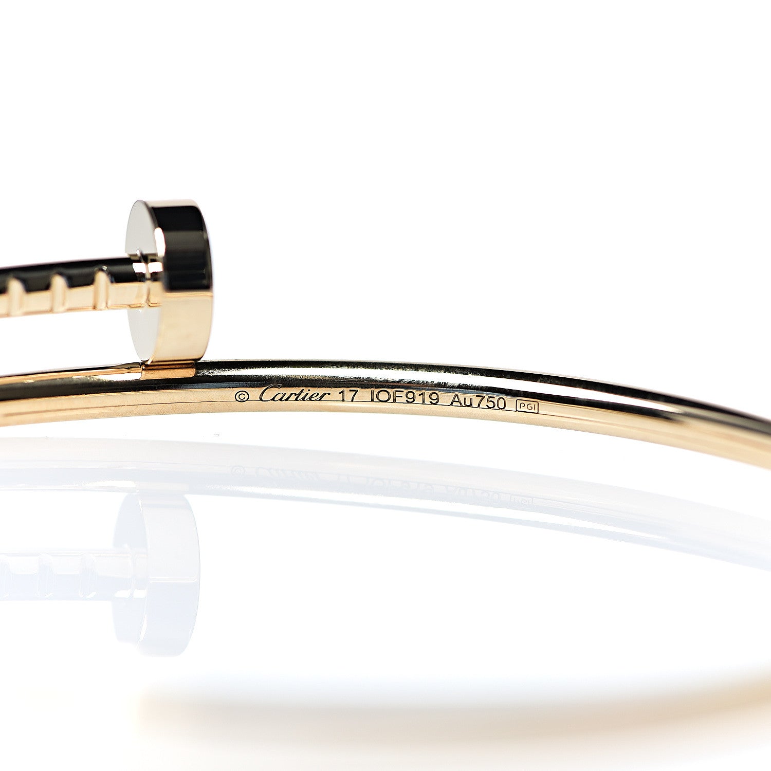 Cartier 18K Yellow Gold Small Juste Un Clou Bracelet 17 3 of 4