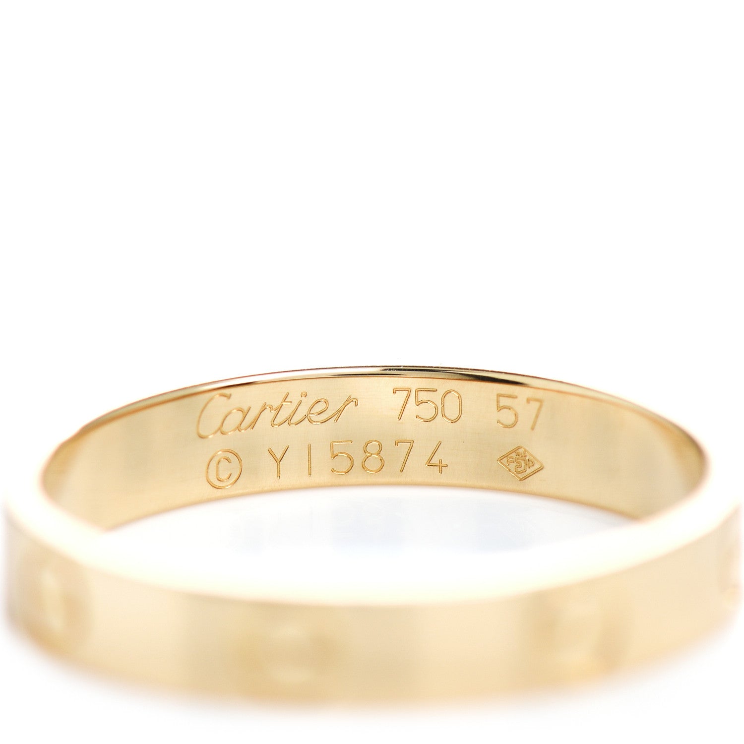 Cartier 18K Yellow Gold 3.5mm LOVE Wedding Band Ring 57 8 4 of 4