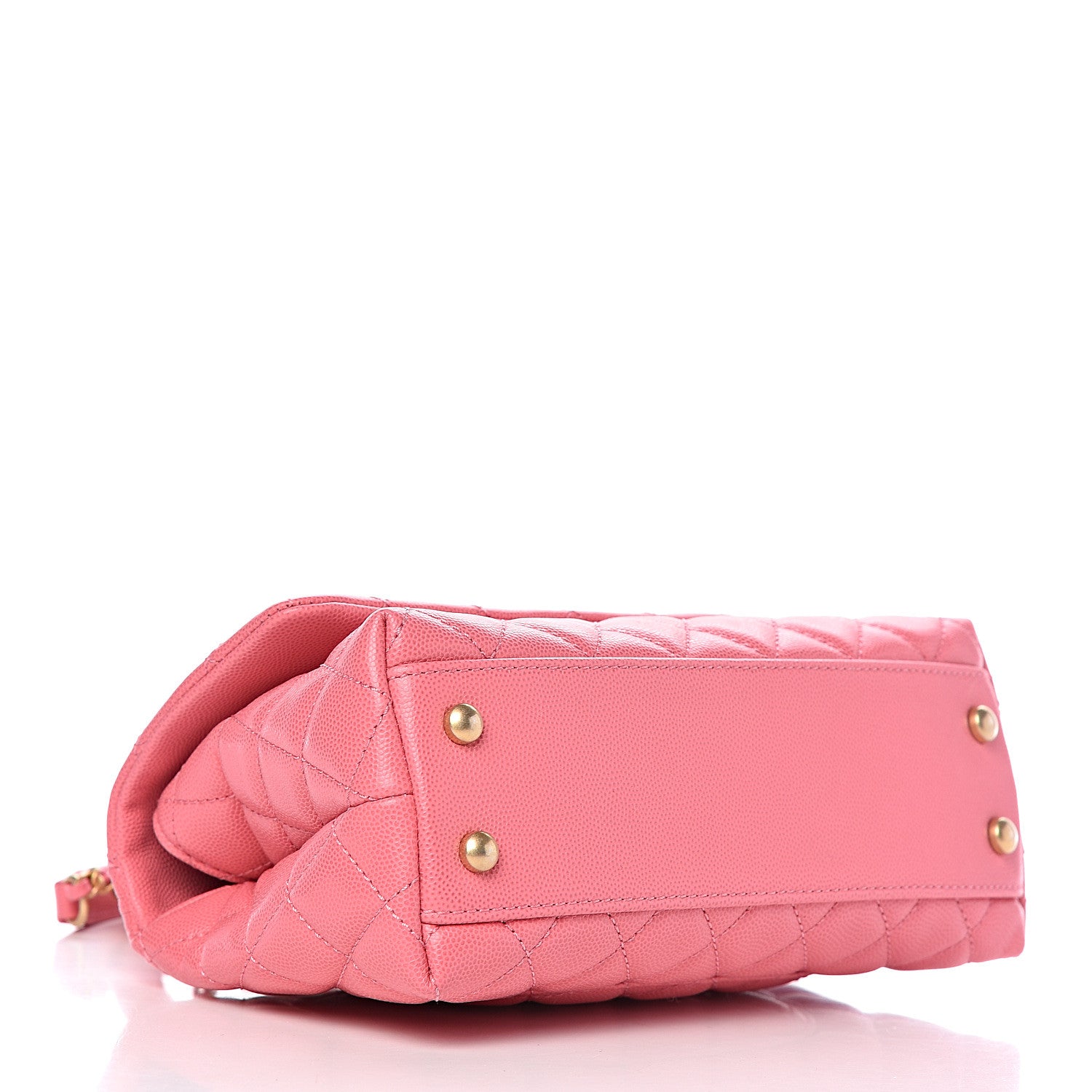 Chanel Caviar Lizard Quilted Mini Coco Handle Flap Pink 4 of 10