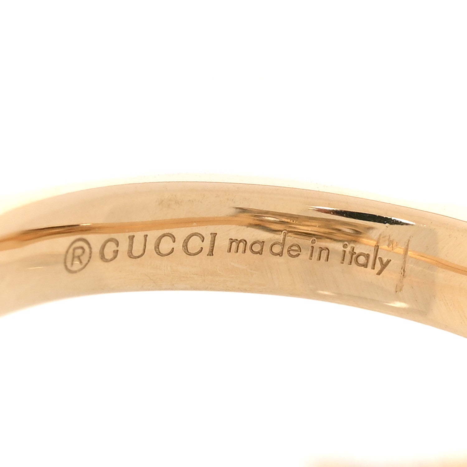 Gucci 18K Yellow Gold Jade Diamond Le Marché Des Merveilles Feline Ring 54 6.75 4 of 4