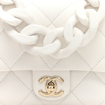 Chanel Caviar Quilted Funky Match Mini Flap White 8 of 10