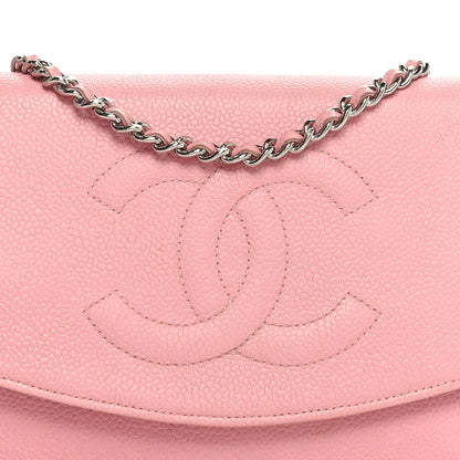 Chanel Caviar Timeless CC Wallet on Chain WOC Pink 8 of 12