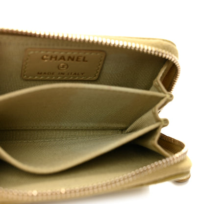 Chanel Caviar Quilted Zip Around Coin Purse Light Green 5 of 9
