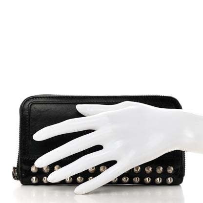 Burberry Calfskin Studded Zip Around Wallet Black 2 of 8