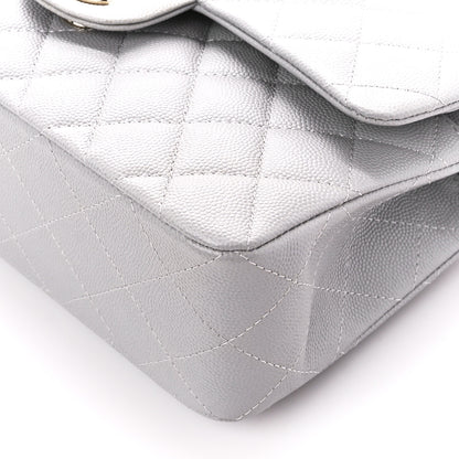 Chanel Caviar Quilted Small Double Flap Grey 11 of 12