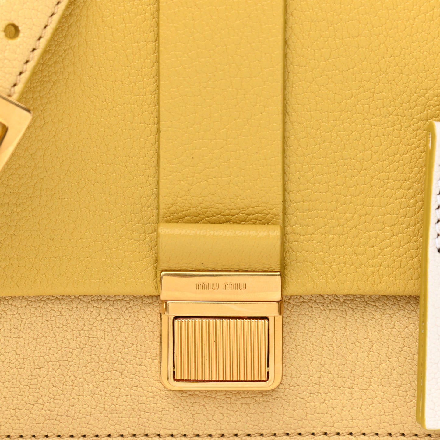 Goatskin Bandoliera Madras Bi-Color Shoulder Bag Yellow