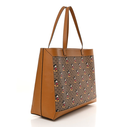 Gucci X DISNEY Mini Vintage GG Supreme Monogram Mickey Mouse Large Shopping Tote Beige Vintage Sun Oil 4 of 10