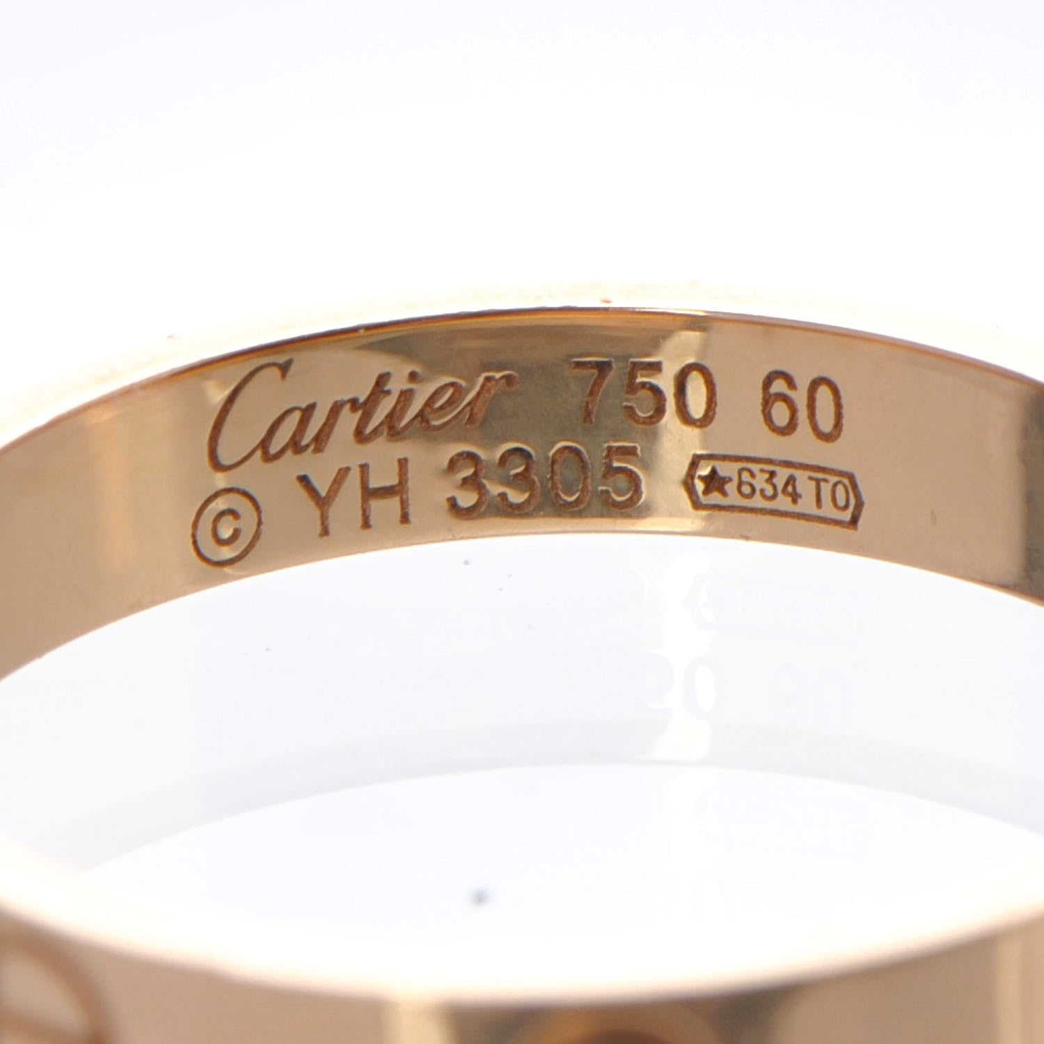 Cartier 18K Pink Gold 3.5mm LOVE Wedding Band Ring 60 9 4 of 5